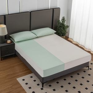 Drap plat brodé respirant pour usage hospitalier et hôtelier, en mélange de coton 400TC, pour sols moelleux, protection contre les radiations et la circulation sanguine - Product Image 1