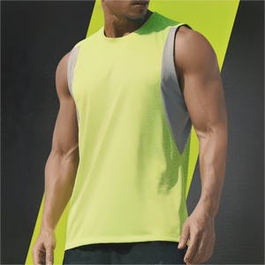 Été nouveau gilet à séchage rapide hommes lâche respirant décontracté fitness chemise sans manches course sport gilet - Product Image 1