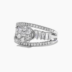 Anello Elegante da Donna per Fidanzamento, Design Minimalista a Quattro Punte con Accenti Scintillanti, Gioiello Regolabile in Lega, Stile Moderno, Idea Regalo - Product Image 3