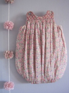 Beautiful Cute Baby Smoked Toddle <b>Handmade</b> Printed Dress with Embroidery on Neck- 2023 - Product Image 2