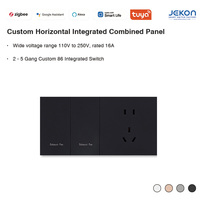 Modulo Interruttore/Prese Smart Orizzontale Personalizzabile Tuya Zigbee per Camere d'Albergo - Assemblaggio Personalizzato