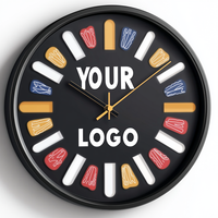 Jam Dinding Personalisasi Foto Teks Kustom Bingkai Putih Desain Retro Senyap Tanpa Bunyi Berdetak Kuarsa Hadiah Ulang Tahun Pernikahan