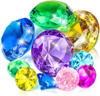 Décorations de fête, bijoux en diamant, pierres précieuses en plastique acrylique pour enfants, chasse au trésor