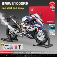 Nouveau style 2026 – Modèle réduit sous licence officielle BMW S1000RR 1:9 avec effet de fumée, jouet électrique ludique, nouveauté high-tech en métal pour garçon