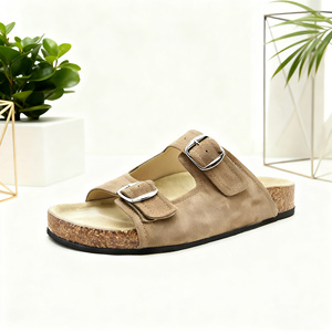 <span class=keywords><strong>Sandales</strong></span> en cuir véritable confortables avec semelle antidérapante en caoutchouc au design unique - Product Image 1