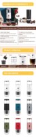 Tout nouveau design extérieur portable cafetière expresso machine à dosettes machine à café en poudre ou capsule rechargeable par USB en déplacement