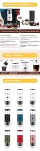 Tout nouveau design extérieur portable cafetière expresso machine à dosettes machine à café en poudre <span class=keywords><strong>ou</strong></span> <span class=keywords><strong>capsule</strong></span> rechargeable par USB en déplacement - Product Image 5