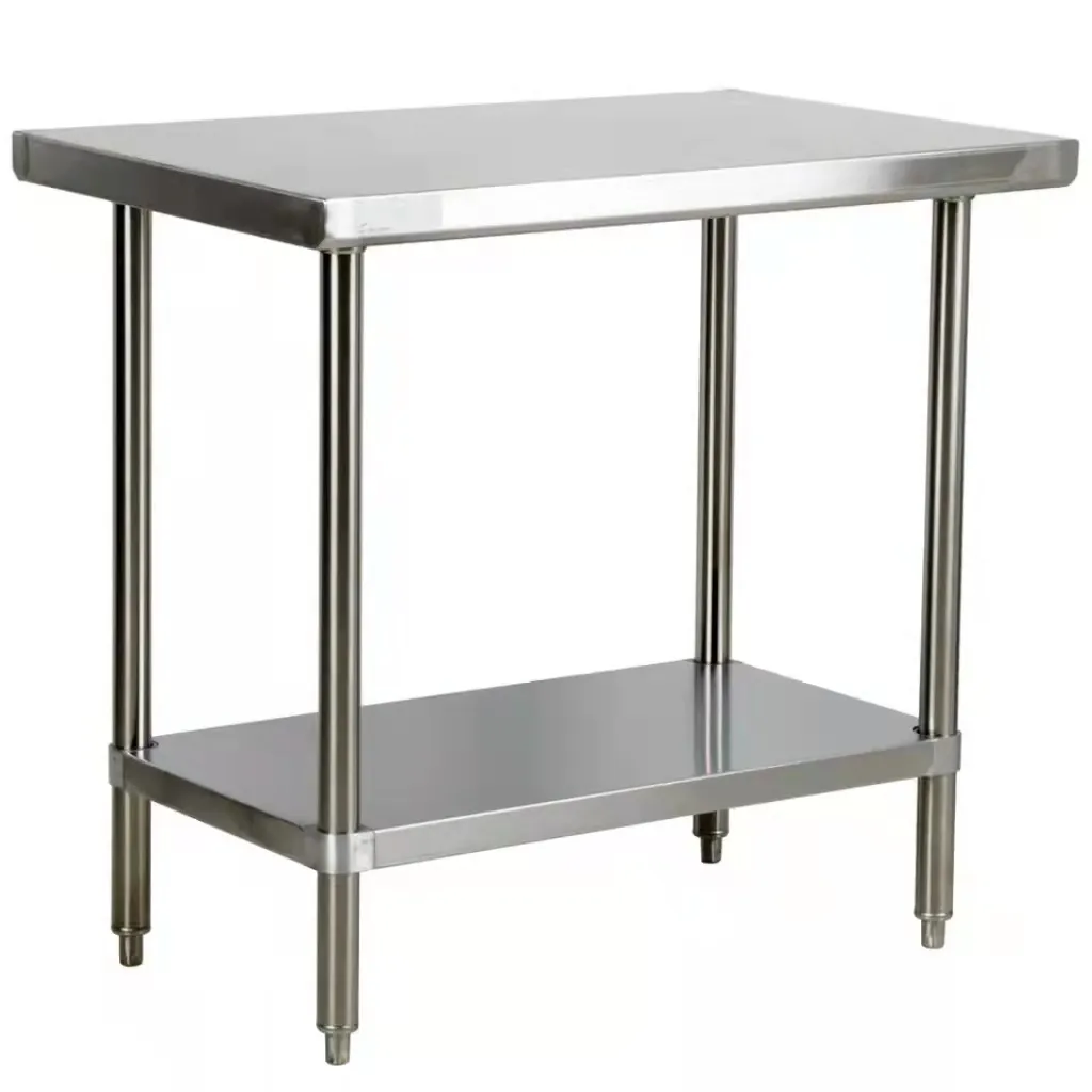 RUITAI Utility Stainless Steel Work Table With Overshelf For Kitchen Preparation Area