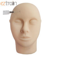 Cabeza de Maniquí de Silicona para Práctica de Inyecciones Faciales, Maquillaje Permanente, Entrenamiento de Maquillaje, Simulación Realista de Hueso, Uso Médico