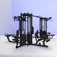 Station de musculation commerciale ergonomique tout-en-un, équipement de gym multifonctionnel, machine polyvalente à 8 stations avec crossover par câble
