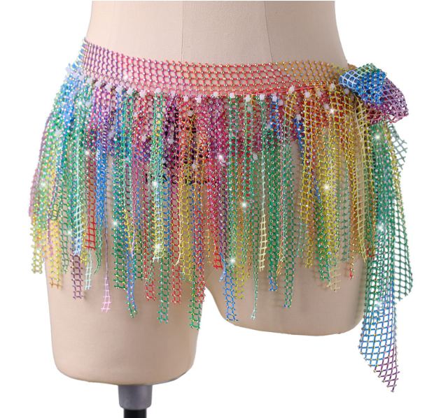Rainbow color skirt