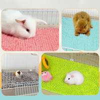 Rembourrage réutilisable en laine pour animaux de compagnie Tapis de lit doux et lavable pour petits animaux Confortable pour lapins Guinée Chiens Chats Reptiles