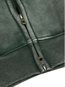 Sweat à capuche zippé oversize unisexe 100% coton Vintage French Terry Sun Faded Distressed Acid Wash Solid Pattern ODM - Product Image 6