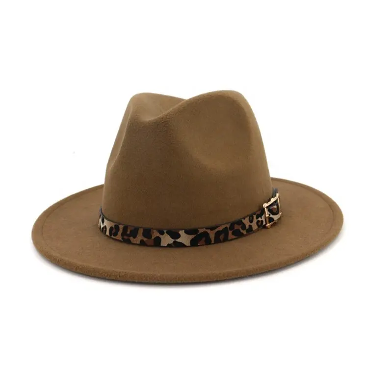 Оптовая продажа, винтажная шляпа унисекс с широкими полями, фетровая шерстяная шляпа