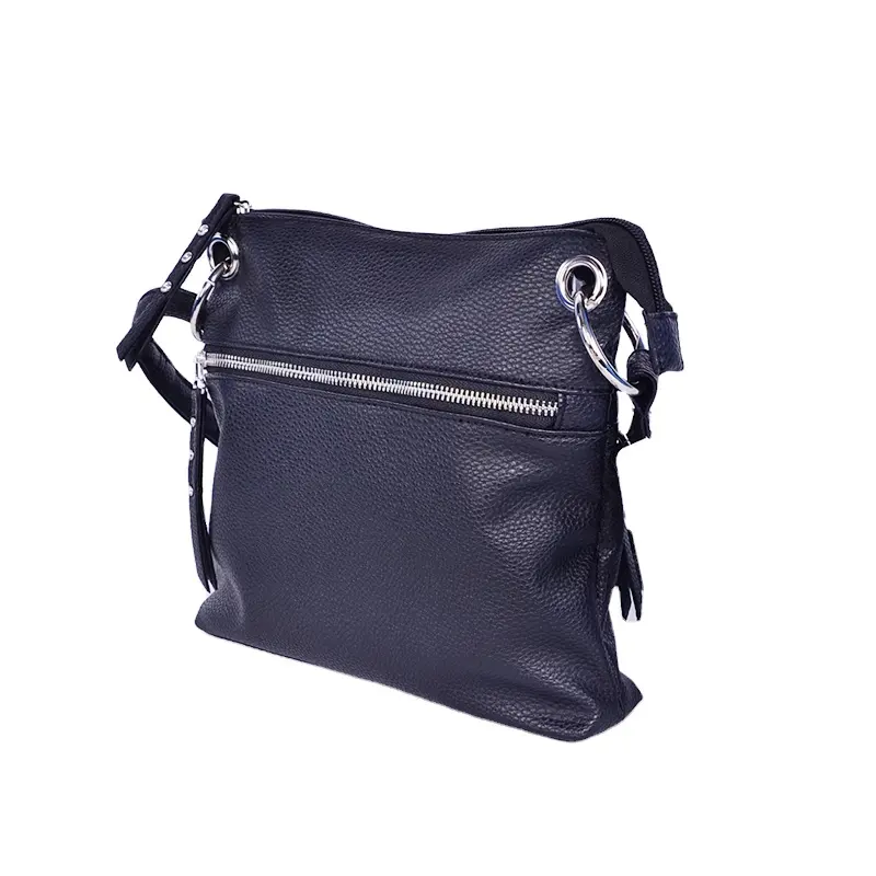 Wholesale PU Leather Handbag Women Cross Body Bags Ladies Black Shoulder Bags