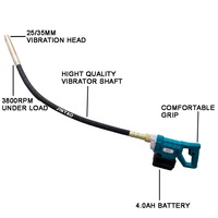 Outils de construction Batterie lithium-ion Vibrateur de béton Portable 21V