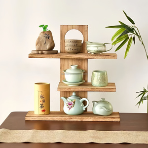 Organizzatore a 3 livelli in bambù <span class=keywords><strong>per</strong></span> caffè e spezie, scaffale da appoggio <span class=keywords><strong>per</strong></span> <span class=keywords><strong>cucina</strong></span>, bar, ufficio, dormitorio - Product Image 1