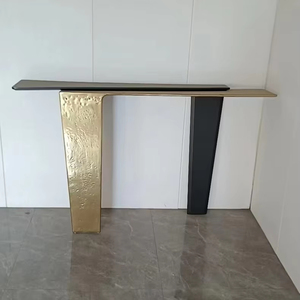 Mesa de entrada de Arte de lujo ligera de estilo italiano de diseño italiano consola decorativa lateral de puerta importada minimalista moderna - Product Image 5