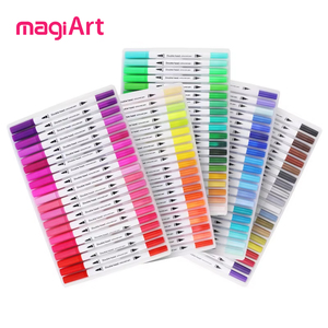 Màu đánh dấu kép tip nước dựa trên fineliner & bàn chải vẽ bút tốt tip nước màu bàn chải bút thiết sợi nghệ thuật đánh dấu bút - Product Image 4