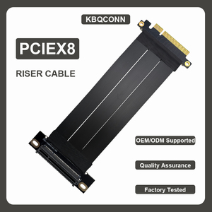 PCIe 4.0 X8 to X8 GPU Extension Cable 90 Degree Straight <strong>Riser</strong> Cable 64Gbps High Speed Shielded Flexible PC Chassis - Product Image 1