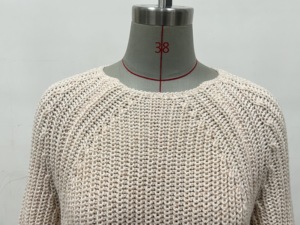 Pull en tricot plat pour femme <span class=keywords><strong>Carla</strong></span>, col rond, manches longues, couleur unie, personnalisable OEM - Product Image 6