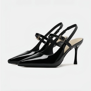 Décolleté Rosse <span class=keywords><strong>con</strong></span> <span class=keywords><strong>Tacco</strong></span> Alto da Donna a Punta Sexy alla Francese Scavate sul Retro Sandali Borgogna a Punta Chiusa da Damigella <span class=keywords><strong>con</strong></span> <span class=keywords><strong>Tacco</strong></span> a Spillo - Product Image 3