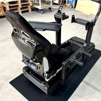 Soporte de Aluminio Reforzado para Simulador de Carreras con Asiento, Pedales y Volante para Entretenimiento Deportivo y Configuración de Simulación de Conducción