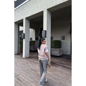 Women's Beige <b>Sleeveless</b> Sweatshirt with 3D Camouflage Pattern Loose Fit Modern Streetwear <b>Hoodie</b> Embroidered Silk Size XS ODM - Product Image 3