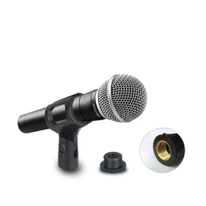 ERZHEN Mikrofonclip für Mikrofonständer Handmikrofon drahtlos/verkabelt drehbarer langlebiger Microfonständer Clip R8