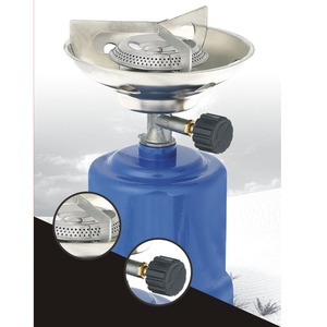 Portable Gas <b>Stove</b> Stainless Steel Butane Fuel 1-2 Person Outdoor Camping <b>Stove</b> With Needle Valve For 190g Canister - Product Image 2