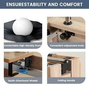 <span class=keywords><strong>Reformer</strong></span> de <span class=keywords><strong>Pilates</strong></span> Plegable de Roble de Alta Calidad para Gimnasio en Casa y Estudio de <span class=keywords><strong>Pilates</strong></span>, Equipo de Fitness Duradero y Ajustable - Product Image 5