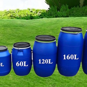Fûts chimiques en plastique HDPE bleus à ouverture supérieure de 30L à 200L avec cerclages en fer, marque Shengjiang, modèle 15.85gal, origine CN/JIA - Product Image 3