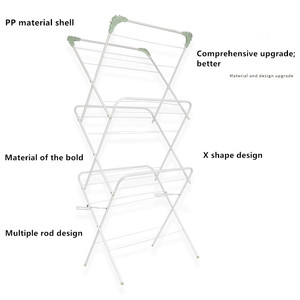 3 couches multifonctionnel bon marché intérieur et extérieur métal utilisation <span class=keywords><strong>pliable</strong></span> vêtements aérer tissu sèche-<span class=keywords><strong>linge</strong></span> vêtements serviette séchage Rack - Product Image 5