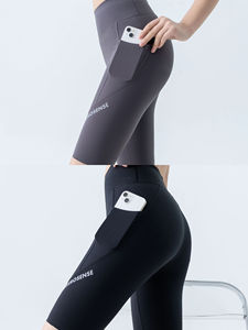 Dropshipping all'Ingrosso, 19 Colori, Taglie S-6XL, Pantaloncini da Ciclismo Spessi da <span class=keywords><strong>Donna</strong></span> a Vita Alta, Senza Cuciture in Spandex, Taglie Forti - Product Image 3