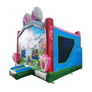 WINSUN Trampoline gonflable commercial d'extérieur pour enfants, motif lapin, couleur personnalisable, ignifuge, installation facile - Product Image 1