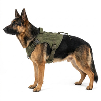 Harnais tactique robuste et réglable pour chien, léger et durable, pour grands chiens