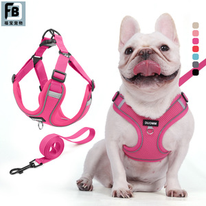 Laisse pour animaux de compagnie, harnais pour chiot Corgi, gilet-harnais pour bouledogue français, laisse de promenade respirante pour chien, à libération rapide - Product Image 1