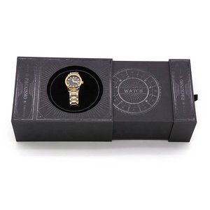 Estuche para Reloj Seismo, Diseño Moderno, Negro, con Sistema de Apertura Automática - Product Image 1