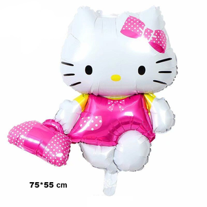 Hot Sale Kt Kitty Dressed in Pink Birthday Decoration Items Huge Helium Foil Cartoon Hello Balloon Kitty Globos Balloon - Product Image 3