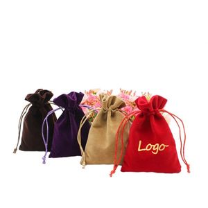 Custom Logo <b>Personalized</b> Recyclable Velvet Dust <b>Bag</b> Travel Portable Drawstring <b>Gift</b> <b>Bag</b> Multicolour Promotional Clothing - Product Image 1