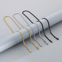 Chaîne de collier en acier inoxydable 316 plaqué or noir PVD de haute qualité et durable, pour la fabrication de bijoux avec pendentif