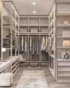 Armario Vestidor Moderno de Lujo Personalizado, Armarios de Dormitorio con Marco de Aluminio, con Luz LED, Estantes Abiertos, Armario en Oferta - Product Image 2