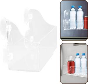 Soporte de enfriador montado en la pared de doble nivel de acrílico barato Popular estante de exhibición de cocina de alta calidad para bebidas y alimentos - Product Image 4