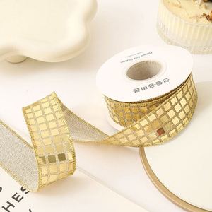 Ruban à paillettes de luxe de 4 cm pour emballages cadeaux de Noël et décoration de sapin de Noël, 10 yards par rouleau - Product Image 5
