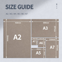 Séparateurs en carton rigide gris faits à la main, inserts pour cartes, carton blanc 200g/m² découpé sur mesure A4, recyclable, non couché