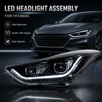 Ensemble de phares LED BK pour Hyundai Elantra 2012-2016, projecteur DRL, clignotant séquentiel, plug and play