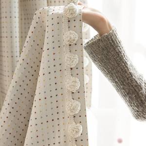 <span class=keywords><strong>Tende</strong></span> oscuranti in lino di cotone stile principessa crema finestre a bovindo camera da letto della ragazza decorazioni per la camera dei bambini color caramelle mantovane di fagioli - Product Image 4