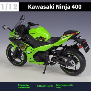 CCA Diecast <span class=keywords><strong>1</strong></span>:12 Kawasaki Ninja 400 modello giocattolo per bambini sterzo anteriore decorare modello di moto di simulazione in metallo - Product Image 4