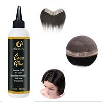 Vente en gros, étiquette personnalisée, colle à dentelle glamour transparente à tenue extrême 4oz pour extensions de cheveux avec remise favorable