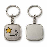 Porte-clés personnalisé avec emblème graphique céleste de la Lune, logo personnalisable, souvenir d'entreprise, vente en gros, fabricant en gros